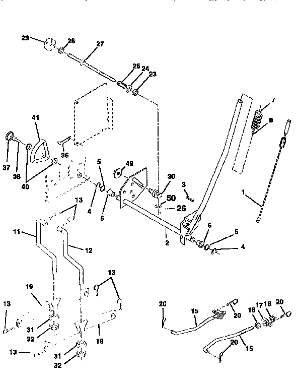 Craftsman 917258691 mower lift diagram