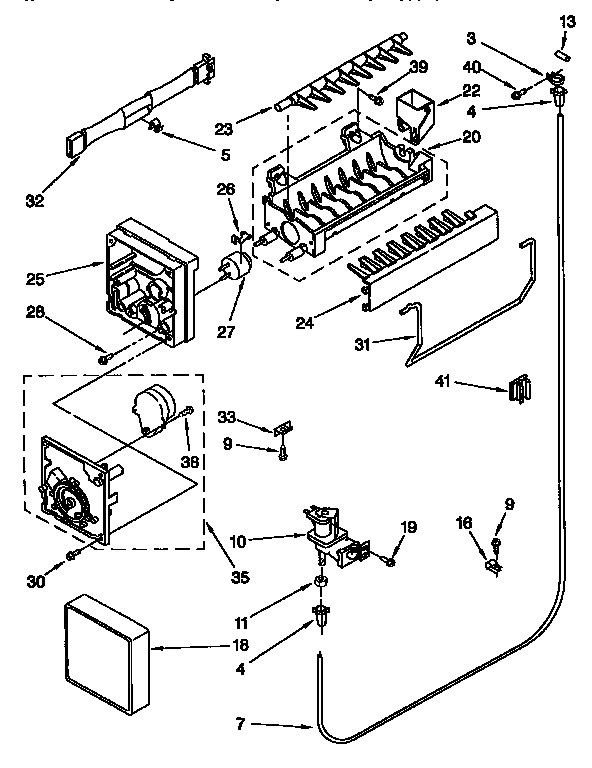Kenmore 10667038790 icemaker diagram