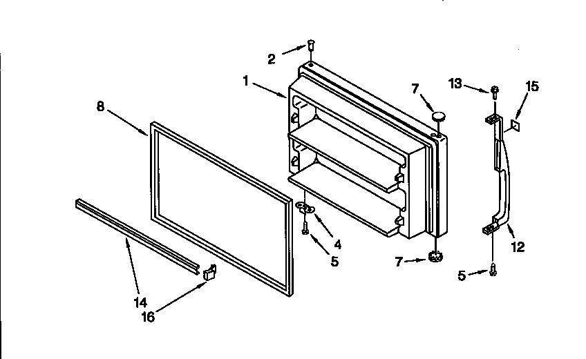 Kenmore 10667828790 freezer door diagram
