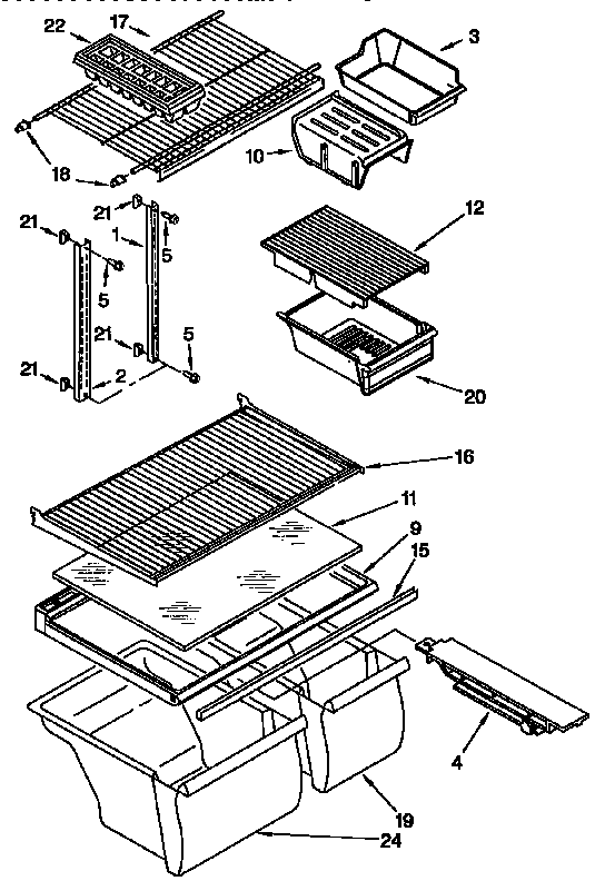 Kenmore 10667828790 shelf diagram