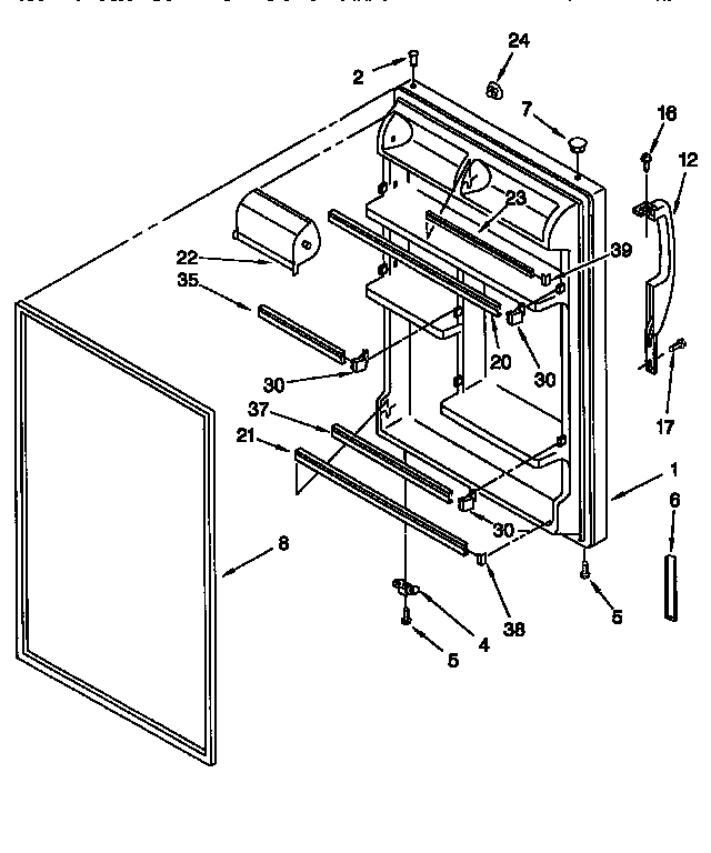 Kenmore 10667828790 refrigerator door diagram