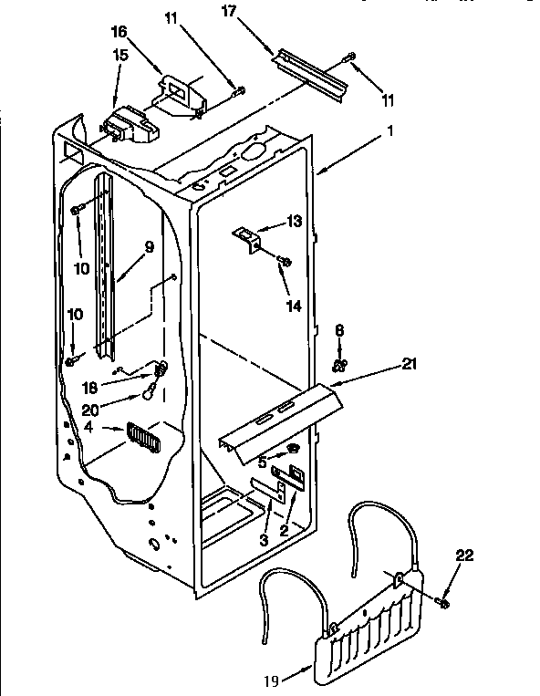 Kenmore 1069555723 refrigerator liner diagram