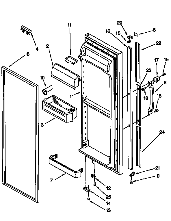 Kenmore 1069555723 refrigerator diagram