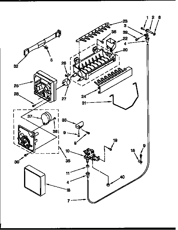 Kenmore 1069555723 icemaker diagram