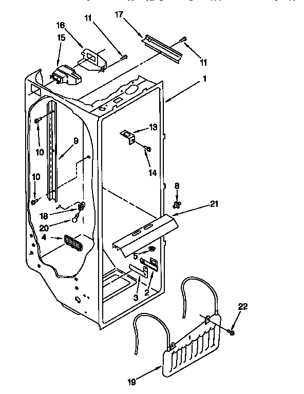 Kenmore 1069557623 refrigerator liner diagram