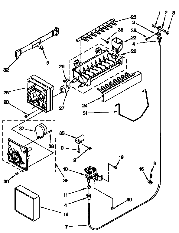 Kenmore 1069557623 icemaker diagram
