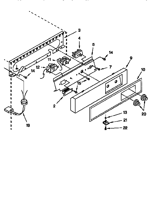 Kenmore 10686485690 escutcheon and control diagram