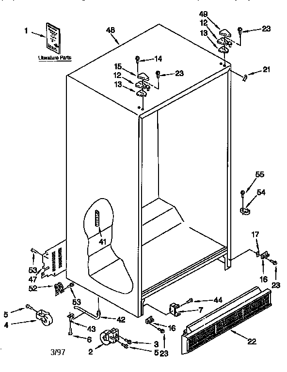Kenmore 1069552411 cabinet diagram