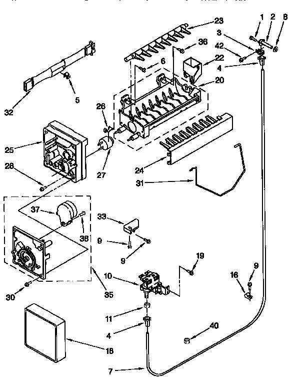 Kenmore 1069552411 icemaker diagram