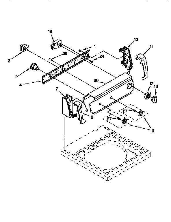 Kenmore 11026712691 control panel diagram