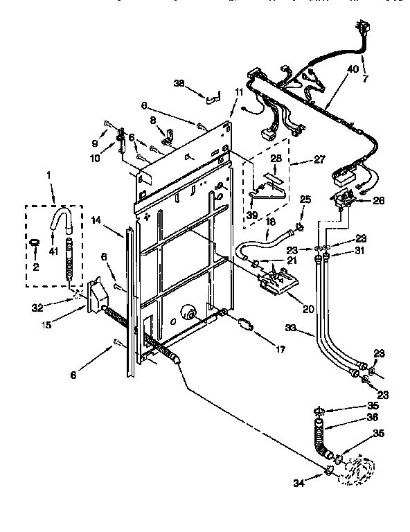 Kenmore 11026712691 rear panel diagram