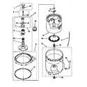 Kenmore 11026801691 agitator, basket and tub diagram