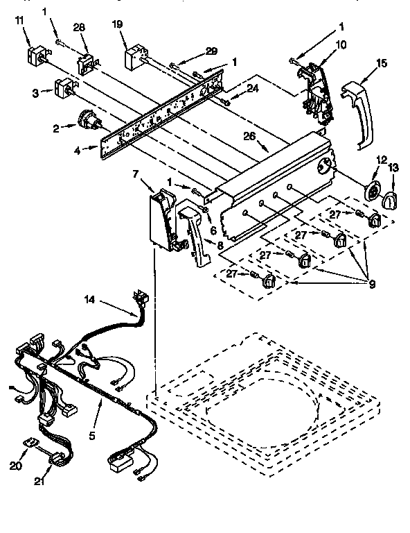 Kenmore 11026894691 control panel diagram