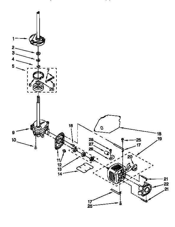 Kenmore 11026894691 motor and pump diagram