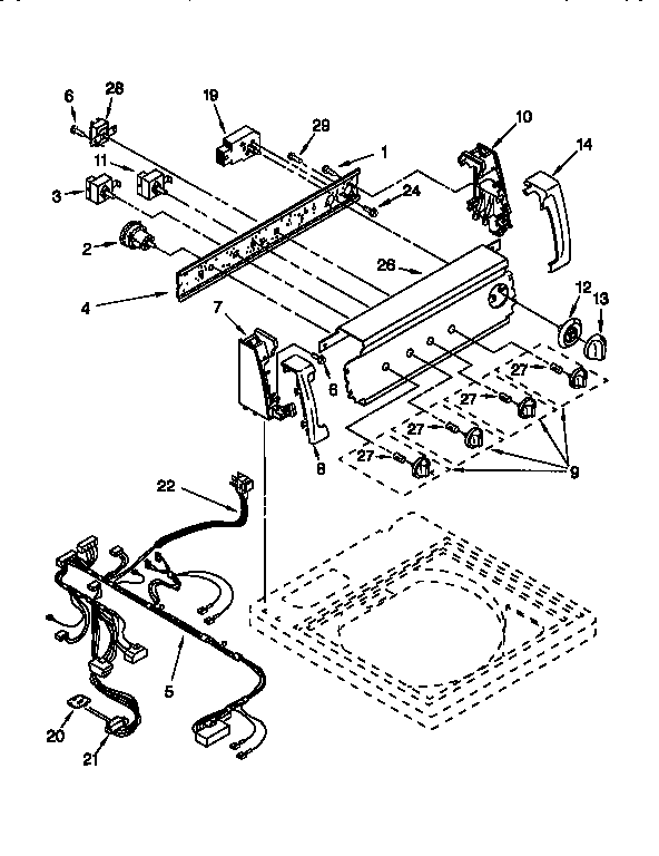 Kenmore 11026904691 control panel diagram