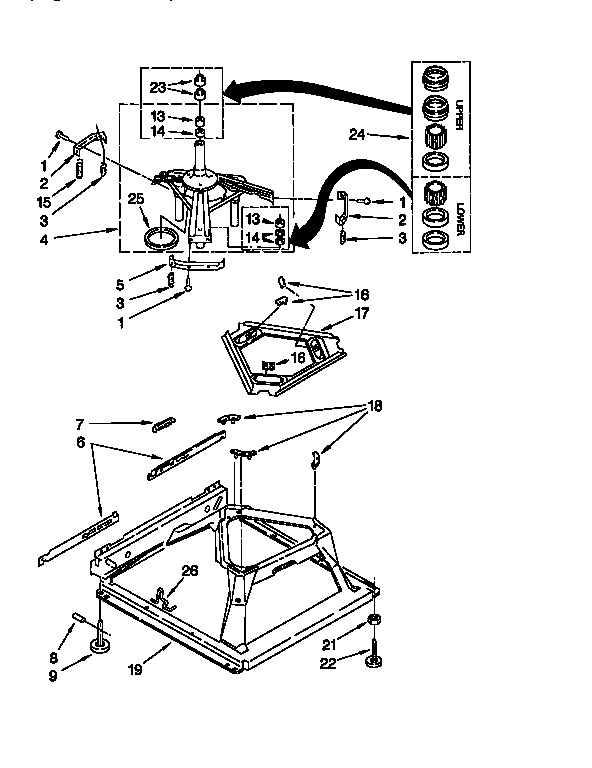 Kenmore 11026904691 machine base diagram