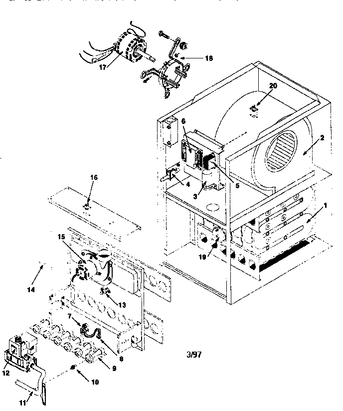 ICP NDN5075BFA1 functional replacement diagram