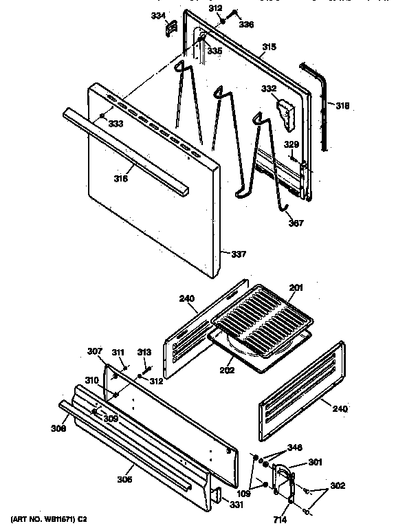 GE JGBS03PPW1AD door diagram