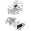 GE JGHC60GEJ1 upper & lower oven door diagram