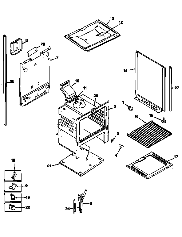 GE JGHC60GEJ3 main body diagram