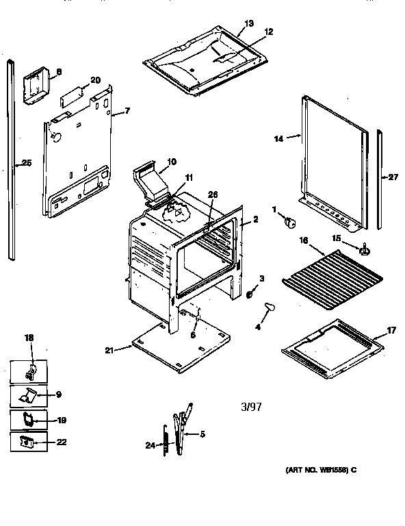 GE JGHC60GEJ4 main body diagram