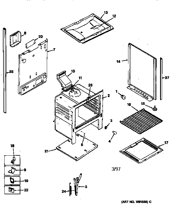 GE JGHC60GEJ5 main body diagram