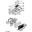 GE JGHC60GEJ5 upper & lower oven door diagram