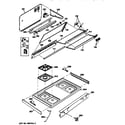 GE JGHC60GEJ6 backsplash & cooktop diagram