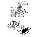GE JGHC60GEJ6 upper & lower oven door diagram