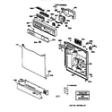 GE GSC700T01WH escutcheon & door assembly diagram
