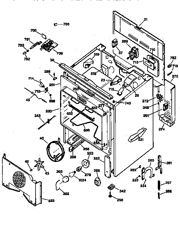 GE JBP90AV2 body parts diagram