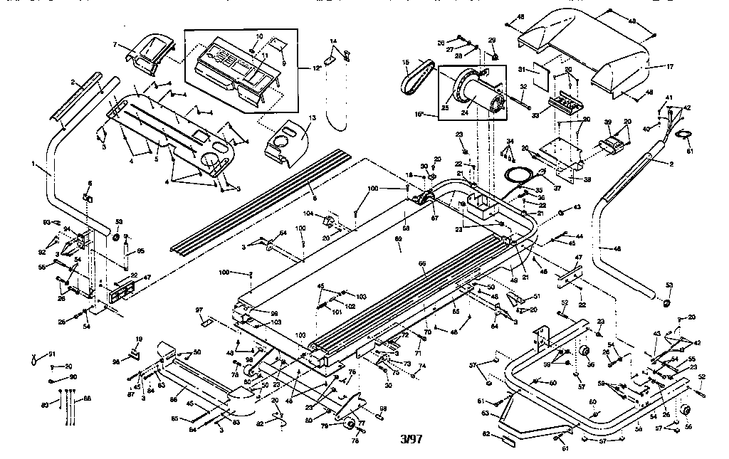 Weslo WLTL91061 unit parts diagram