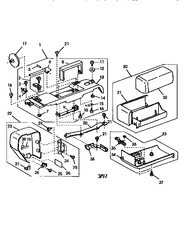 Kenmore 38519030790 base assembly diagram