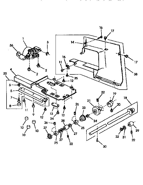 Kenmore 38519030790 motor assembly diagram