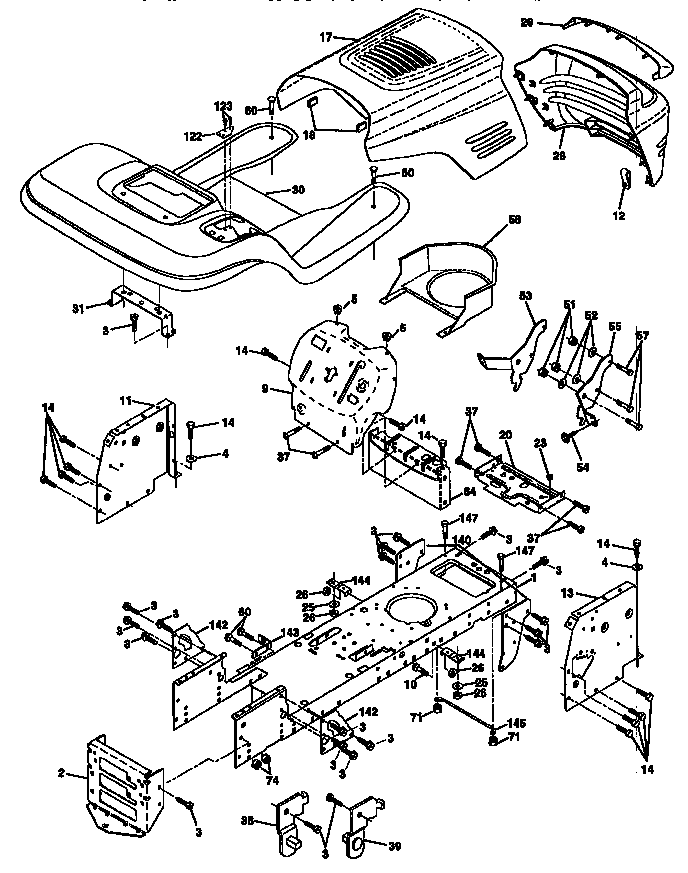 Craftsman 917250571 chassis and enclosures diagram