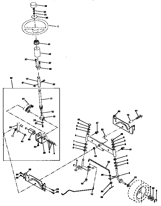 Craftsman 917250571 steering assembly diagram