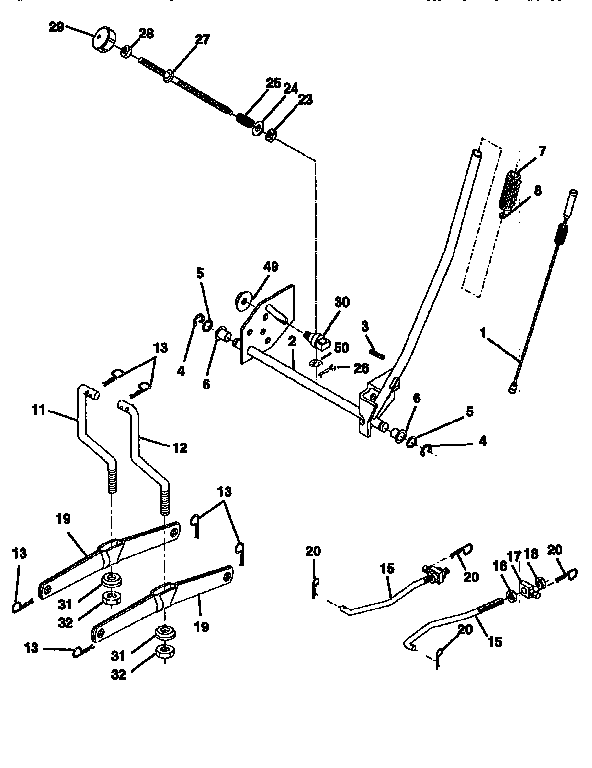 Craftsman 917250571 mower lift diagram