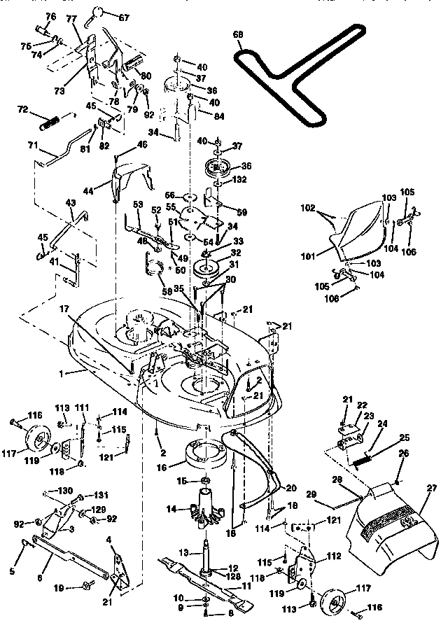 Craftsman 917250571 mower deck diagram