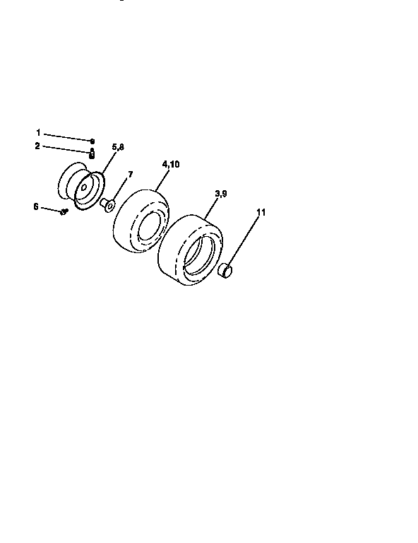 Craftsman 917250571 wheels and tires diagram