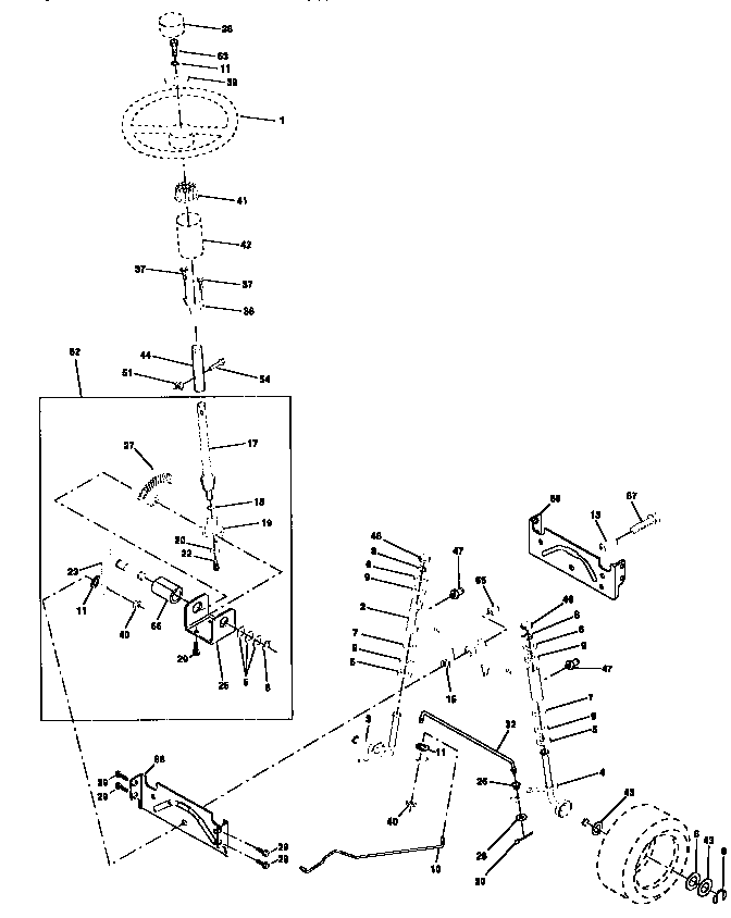 Craftsman 917258161 steering assembly diagram