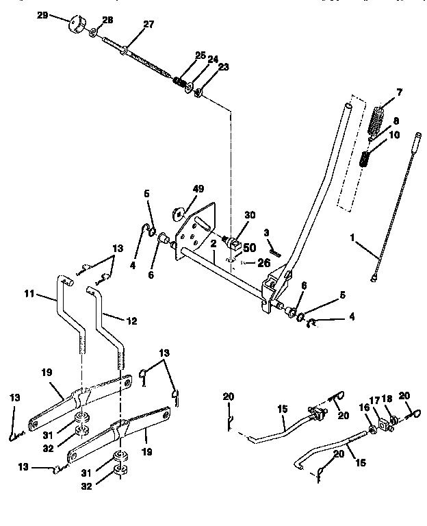 Craftsman 917258161 mower lift diagram