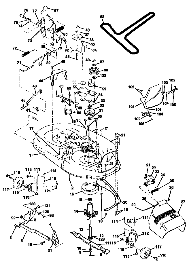 Craftsman 917258161 mower deck diagram
