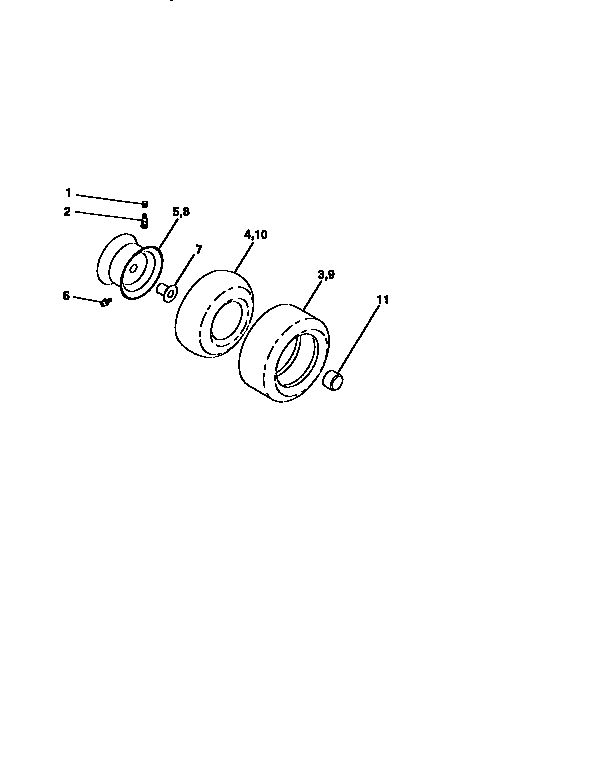 Craftsman 917258051 wheels and tires diagram