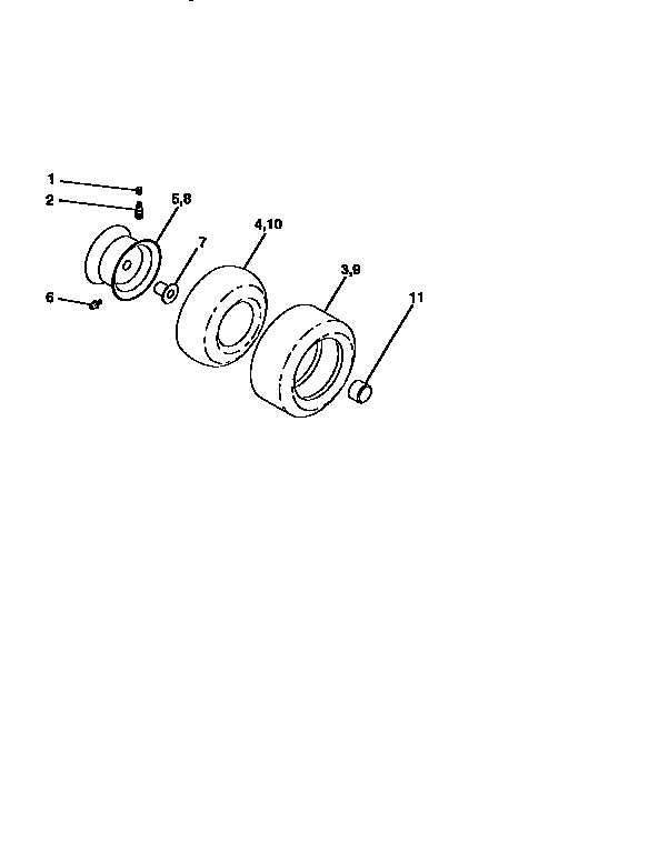 Craftsman 917258071 wheels and tires diagram