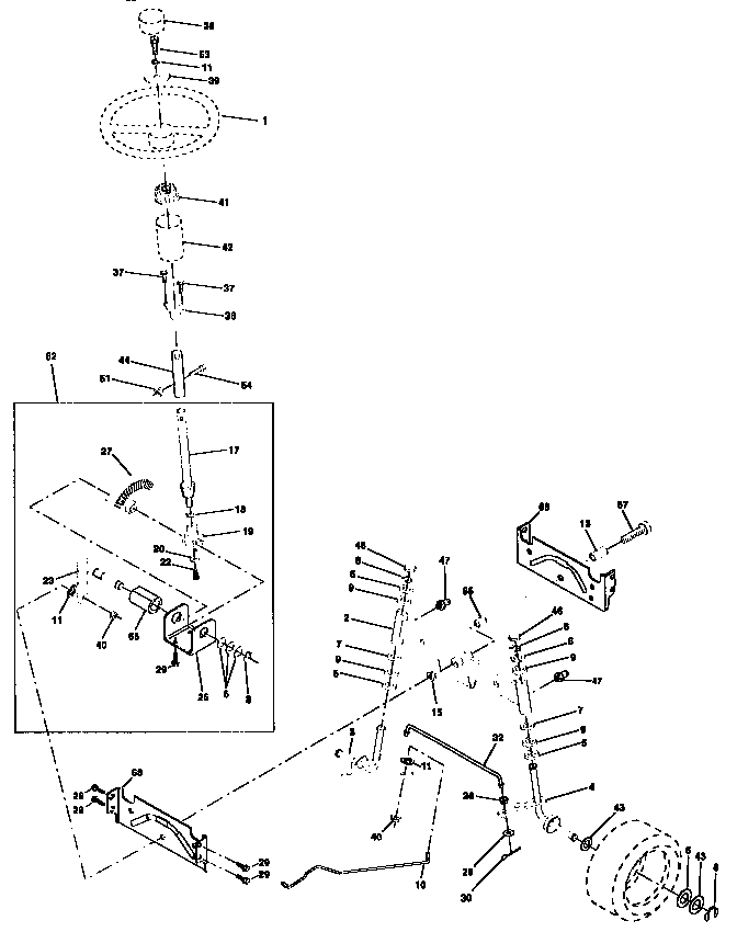 Craftsman 917258171 steering assembly diagram