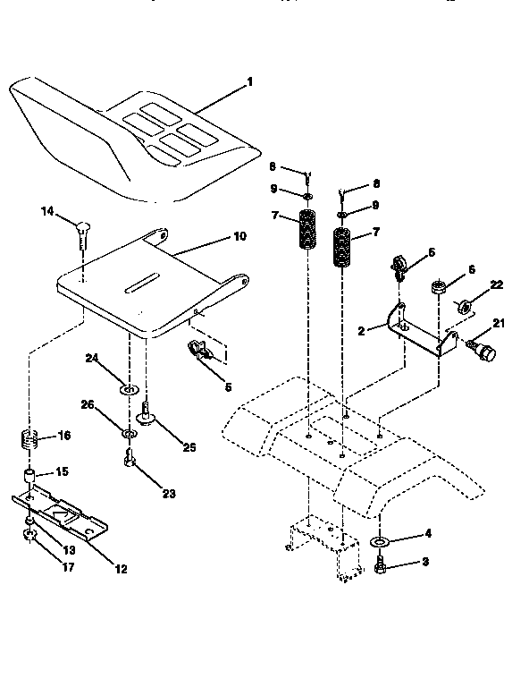 Craftsman 917258171 seat assembly diagram