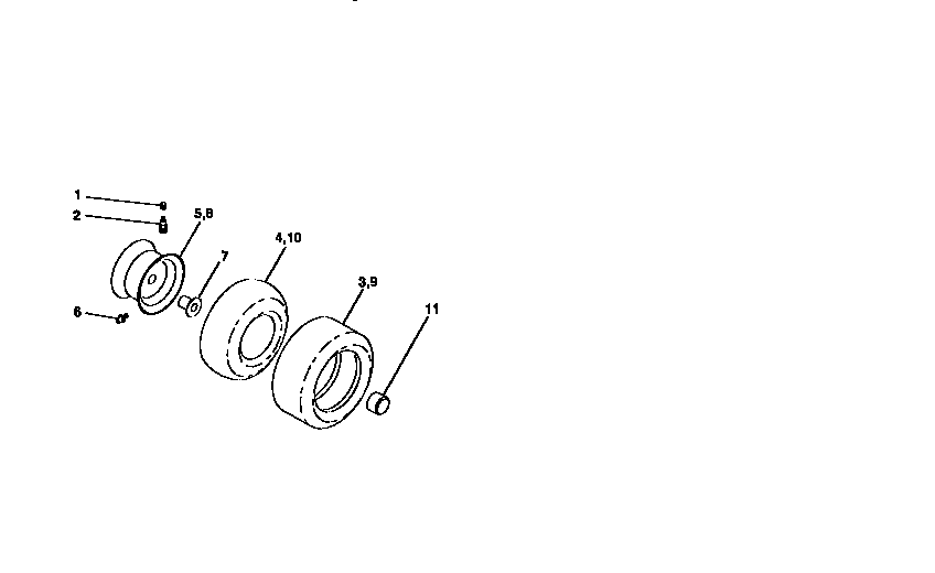 Craftsman 917258171 wheels and tires diagram