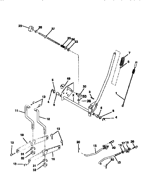 Craftsman 917258171 mower lift diagram