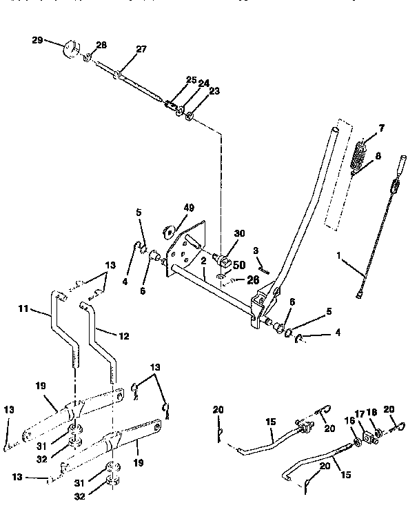 Craftsman 917258271 mower lift diagram