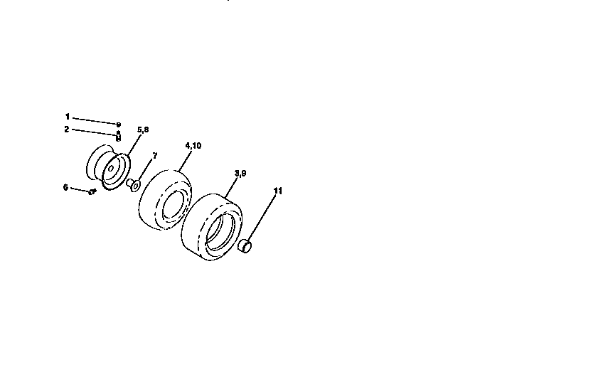Craftsman 917258541 wheels and tires diagram